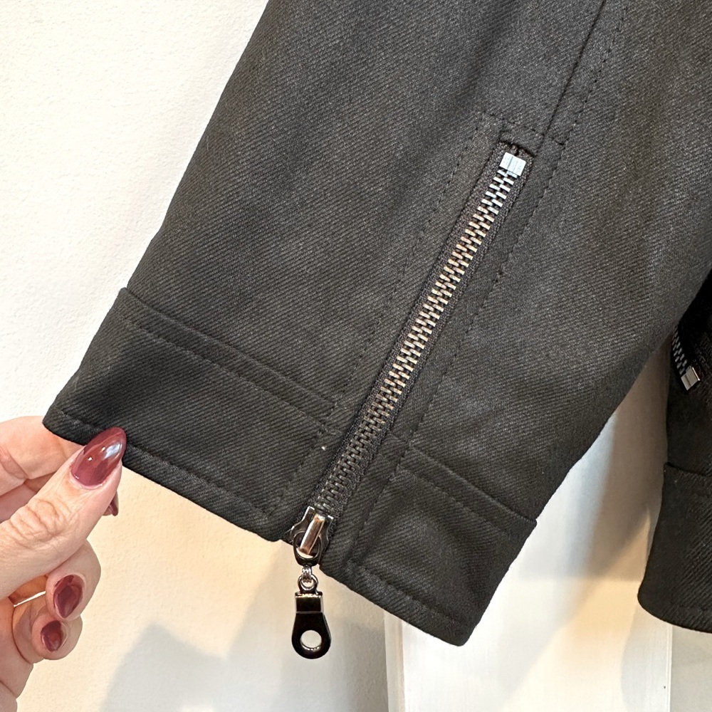 Vintage Cache Black Moto Jacket Zipper Accents Rock Glam Punk Chic Size S Small - Picture 5 of 11